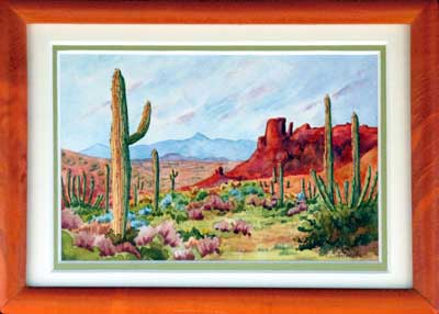 Organ Pipe Nat’l Park Miniature -  3 ½ x 5 3/8, Arizona